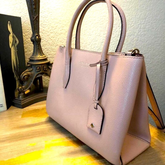 KATE SPADE Eva Small Satchel Open Top Zip Crossbody Bag Blush Pink MSRP $329 - Picture 4 of 11